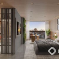 Roya Perdizes Home - Perspectiva sute master 224m² Roya Perdizes Home - Perspectiva sute master 224m²
