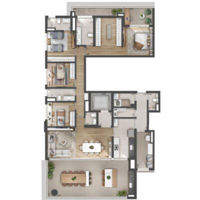 Roya Perdizes Home - Planta 224m² - 4 dorms Roya Perdizes Home - Planta 224m² - 4 dorms