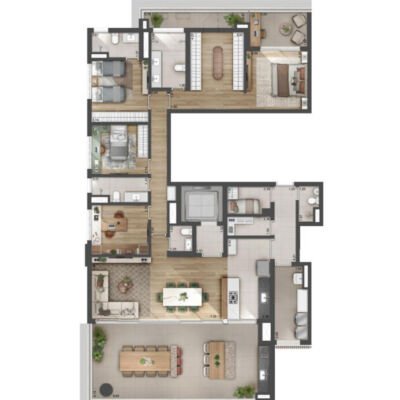 Roya Perdizes Home - Planta 224m² - Opção 3 dorms com home office Roya Perdizes Home - Planta 224m² - Opção 3 dorms com home office