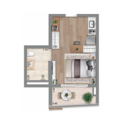 Escape Éden - Planta 32m² - Studio Escape Éden - Planta 32m² - Studio