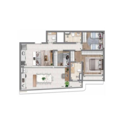 Escape Éden - Planta 94m² - 3 dorms Escape Éden - Planta 94m² - 3 dorms