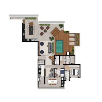 MAC Campo Belo - Planta 208m² - Penthouse MAC Campo Belo - Planta 208m² - Penthouse