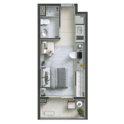 Open Ipiranga - Planta 27m² - studio Open Ipiranga - Planta 27m² - studio