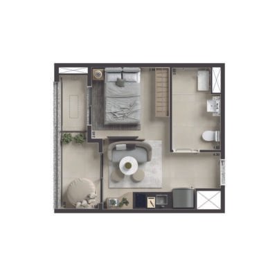 Today Paulista - Planta 30m² - Studio NR Today Paulista - Planta 30m² - Studio NR