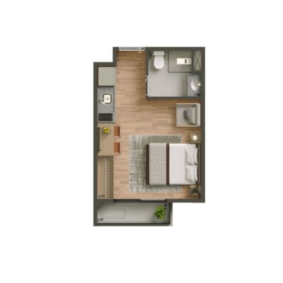 YEP Estação Pinheiros - Planta 24m² - Studio YEP Estação Pinheiros - Planta 24m² - Studio