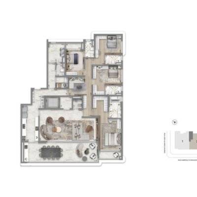 Casa Gabriele - Planta 269m² - Padrão 4 suítes Casa Gabriele - Planta 269m² - Padrão 4 suítes