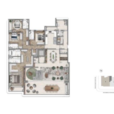 Casa Gabriele - Planta 341m² - Opção 4 suítes com closet master ampliado Casa Gabriele - Planta 341m² - Opção 4 suítes com closet master ampliado