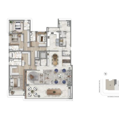 Casa Gabriele - Planta 341m² - Padrão 4 suítes Casa Gabriele - Planta 341m² - Padrão 4 suítes