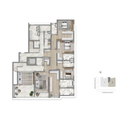 Casa Gabriele - Planta 531m² - Duplex inferior Casa Gabriele - Planta 531m² - Duplex inferior