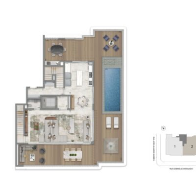 Casa Gabriele - Planta 531m² - Duplex superior Casa Gabriele - Planta 531m² - Duplex superior