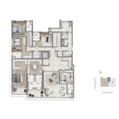 Casa Gabriele - Planta 645m² - Duplex inferior Casa Gabriele - Planta 645m² - Duplex inferior