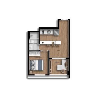 Viccino by Tarjab - Planta 35m² - 1 dormitório Viccino by Tarjab - Planta 35m² - 1 dormitório