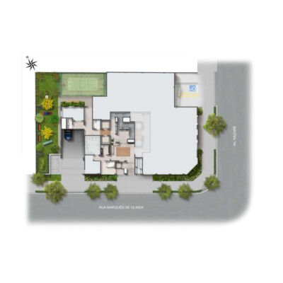 Arch Nazaré Residence - Implantação térreo Arch Nazaré Residence - Implantação térreo