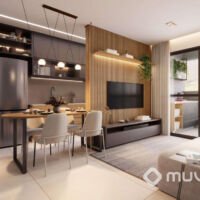 Arch Nazaré Residence - Perspectiva living 60m² - 2 dorms Arch Nazaré Residence - Perspectiva living 60m² - 2 dorms