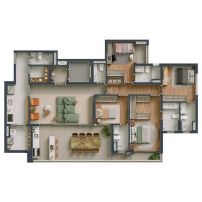 Maison Diogo - Planta 166m² - 4 suítes Maison Diogo - Planta 166m² - 4 suítes