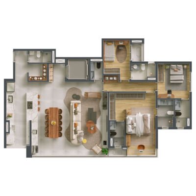 Maison Diogo - Planta 166m² - Opção decorado Maison Diogo - Planta 166m² - Opção decorado
