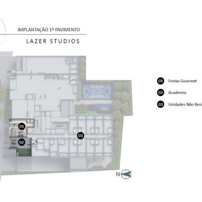 Maison Diogo Studios - Implantação 1º pavimento Maison Diogo Studios - Implantação 1º pavimento