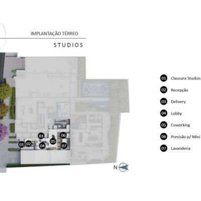 Maison Diogo Studios - Implantação térreo Maison Diogo Studios - Implantação térreo