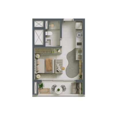 Maison Diogo Studios - Planta 29m² Maison Diogo Studios - Planta 29m²