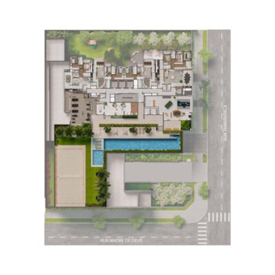 Palazzo Mooca By Living - Implantação térreo e 4º pavimento Palazzo Mooca By Living - Implantação térreo e 4º pavimento