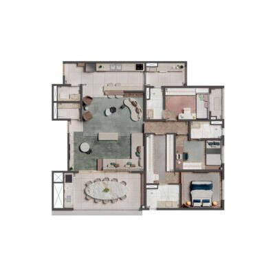 Palazzo Mooca By Living - Planta 134m² - 3 suítes Palazzo Mooca By Living - Planta 134m² - 3 suítes