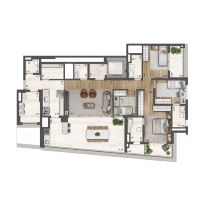Petra by Boca do Lobo - Planta 162m² - 4 dorms Petra by Boca do Lobo - Planta 162m² - 4 dorms