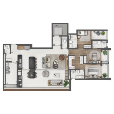 Arizona 1002 - Planta 171m² - 3 suítes | Opção Arizona 1002 - Planta 171m² - 3 suítes | Opção