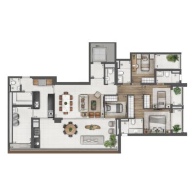 Arizona 1002 - Planta 171m² - 4 dorms Arizona 1002 - Planta 171m² - 4 dorms