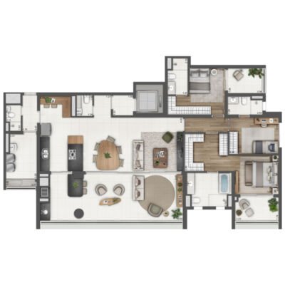 Arizona 1002 - Planta 202m² - 3 suítes | Opção Arizona 1002 - Planta 202m² - 3 suítes | Opção