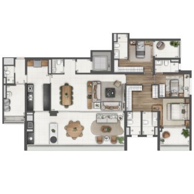 Arizona 1002 - Planta 202m² - 3 suítes | Opção Arizona 1002 - Planta 202m² - 3 suítes | Opção