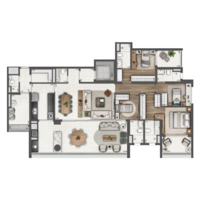 Arizona 1002 - Planta 202m² - 4 suítes Arizona 1002 - Planta 202m² - 4 suítes