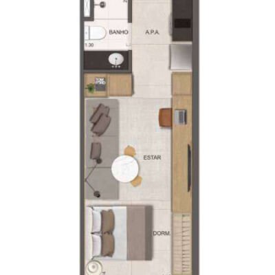 DOT 230 - Planta 35m² - Studio DOT 230 - Planta 35m² - Studio