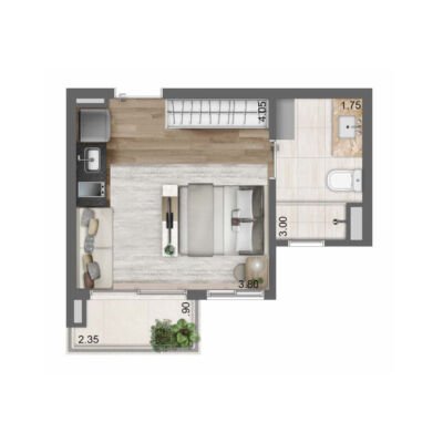 Glass Art by Yoo Studios - Planta 27m² Glass Art by Yoo Studios - Planta 27m²