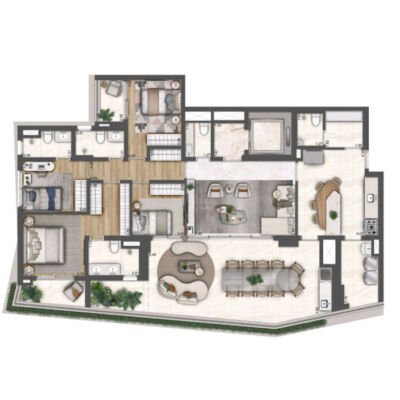 Heaven by Yoo Residences - Planta 190m² - 4 dorms Heaven by Yoo Residences - Planta 190m² - 4 dorms