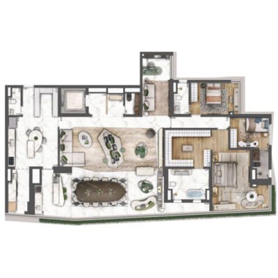 Heaven by Yoo Residences - Planta 258m² - Opção 3 suítes Heaven by Yoo Residences - Planta 258m² - Opção 3 suítes