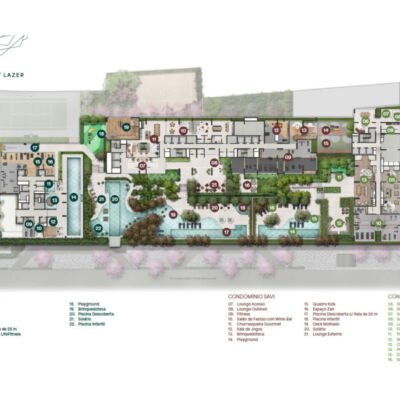 The Rose Vila Mariana - Implantação 1º pavimento The Rose Vila Mariana - Implantação 1º pavimento