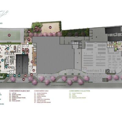 The Rose Vila Mariana - Implantação térreo The Rose Vila Mariana - Implantação térreo