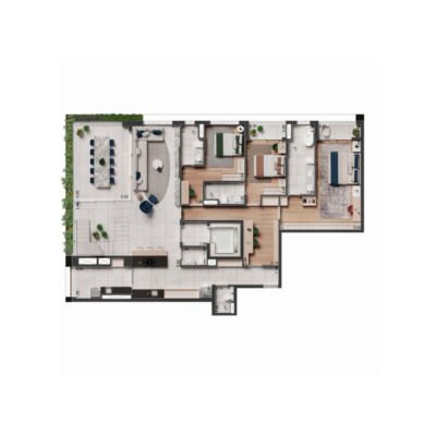 The Rose Vila Mariana | Torre Alba - Planta 348m² - Duplex inferior The Rose Vila Mariana | Torre Alba - Planta 348m² - Duplex inferior