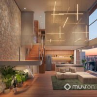 The Rose Vila Mariana | Torre Collection - Perspectiva living duplex 84m² The Rose Vila Mariana | Torre Collection - Perspectiva living duplex 84m²