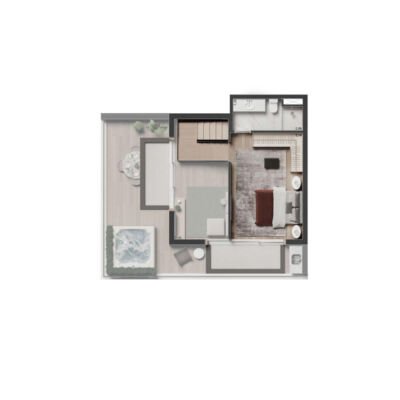 The Rose Vila Mariana | Torre Collection - Planta 84m² - Duplex superior The Rose Vila Mariana | Torre Collection - Planta 84m² - Duplex superior