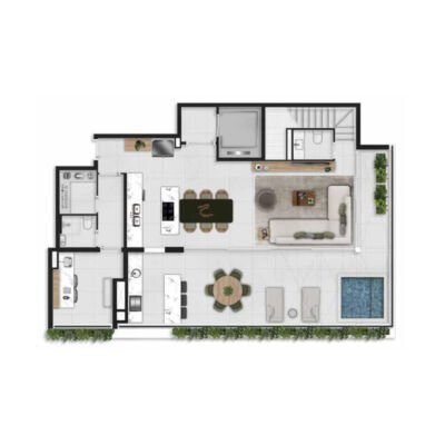 Aire Alto de Pinheiros - Planta 253m² - Duplex superior Aire Alto de Pinheiros - Planta 253m² - Duplex superior