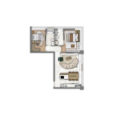 ArtStone Itaim - Planta 69m² e 71m² - 2 dorms ArtStone Itaim - Planta 69m² e 71m² - 2 dorms