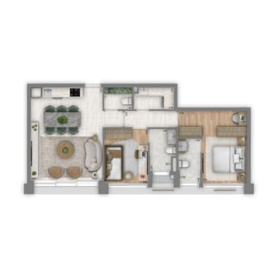 ArtStone Itaim - Planta 80m² e 82m² - 2 suítes com pé-direito duplo no living | Final 2 ArtStone Itaim - Planta 80m² e 82m² - 2 suítes com pé-direito duplo no living | Final 2