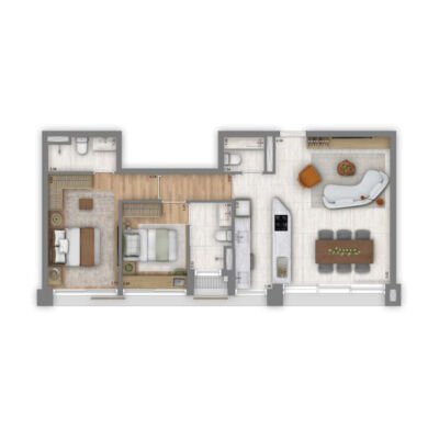 ArtStone Itaim - Planta 80m² e 82m² - 2 suítes com pé-direito duplo no living | Final 3 ArtStone Itaim - Planta 80m² e 82m² - 2 suítes com pé-direito duplo no living | Final 3