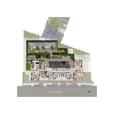 High Line by Living Aclimação - Implantação lazer High Line by Living Aclimação - Implantação lazer