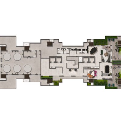 High Line by Living Aclimação - Implantação rooftop High Line by Living Aclimação - Implantação rooftop