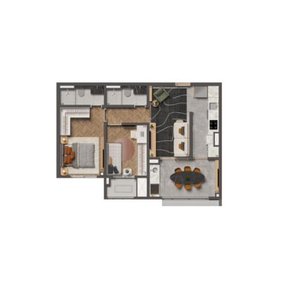 High Line by Living Aclimação - Planta 62m² High Line by Living Aclimação - Planta 62m²