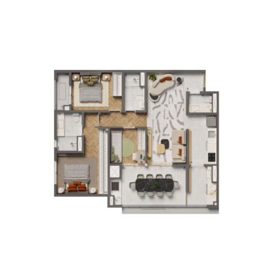 High Line by Living Aclimação - Planta 86m² - 3 dorms High Line by Living Aclimação - Planta 86m² - 3 dorms