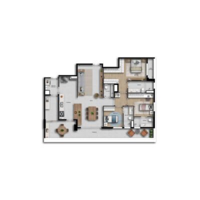 Riserva by Tarjab | Torre 1 - Planta 156m² - 3 suítes Riserva by Tarjab | Torre 1 - Planta 156m² - 3 suítes