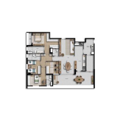 Riserva by Tarjab | Torre 1 - Planta 172m² - 3 suítes home office Riserva by Tarjab | Torre 1 - Planta 172m² - 3 suítes home office